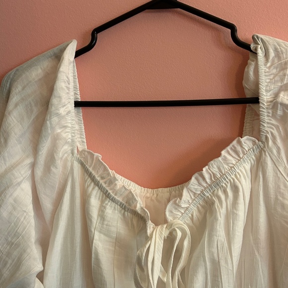 Cider - White Boatneck Frock Dress - Picture 2 of 4